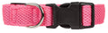 Pet Life ® 'Aero Mesh' Dual-Sided Breathable and Adjustable Thick Mesh Dog Collar Pink