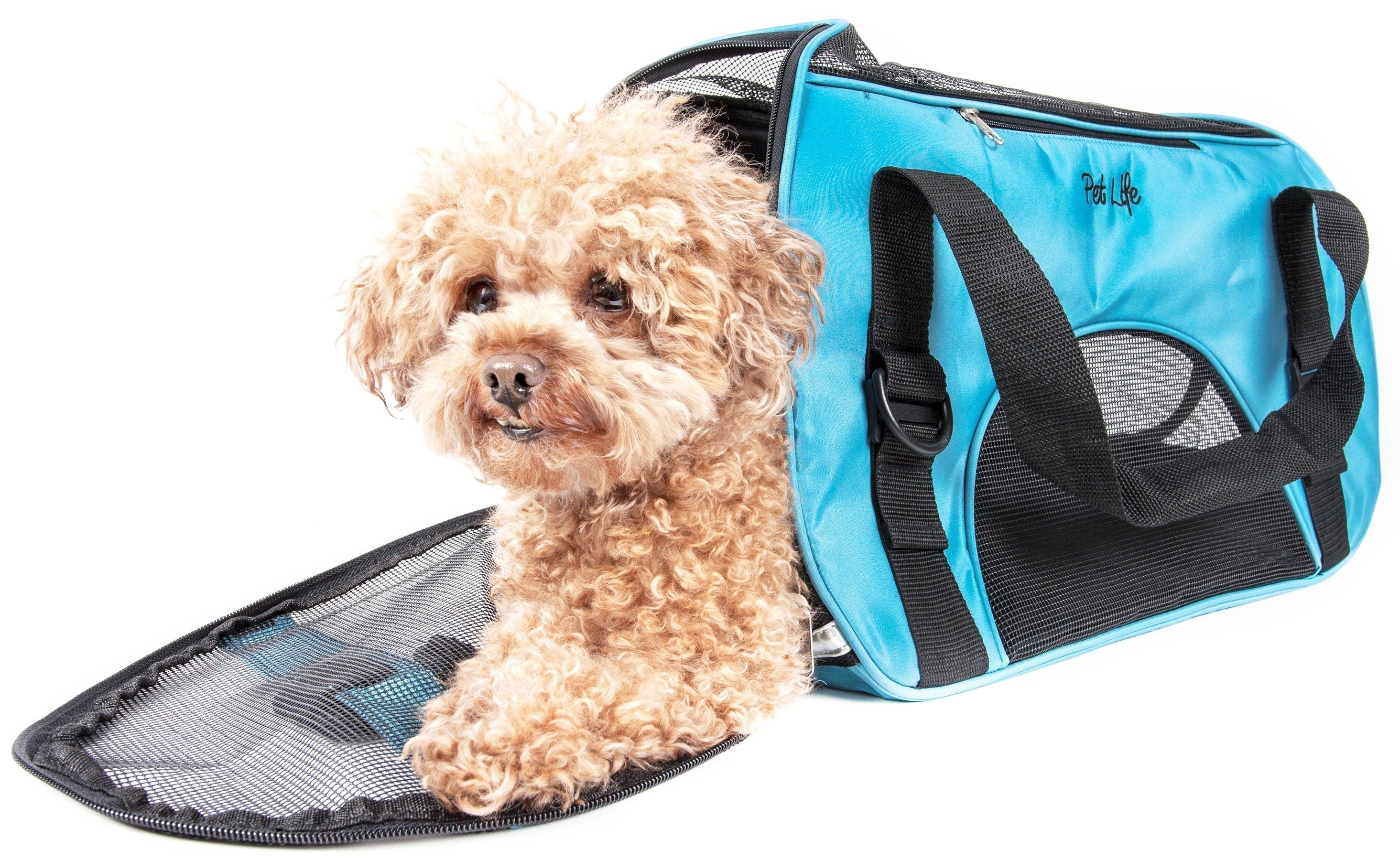 Pet Life ® 'Altitude Force' Airline Approved Sporty Zippered Folding Fashion Pet Dog Carrier
