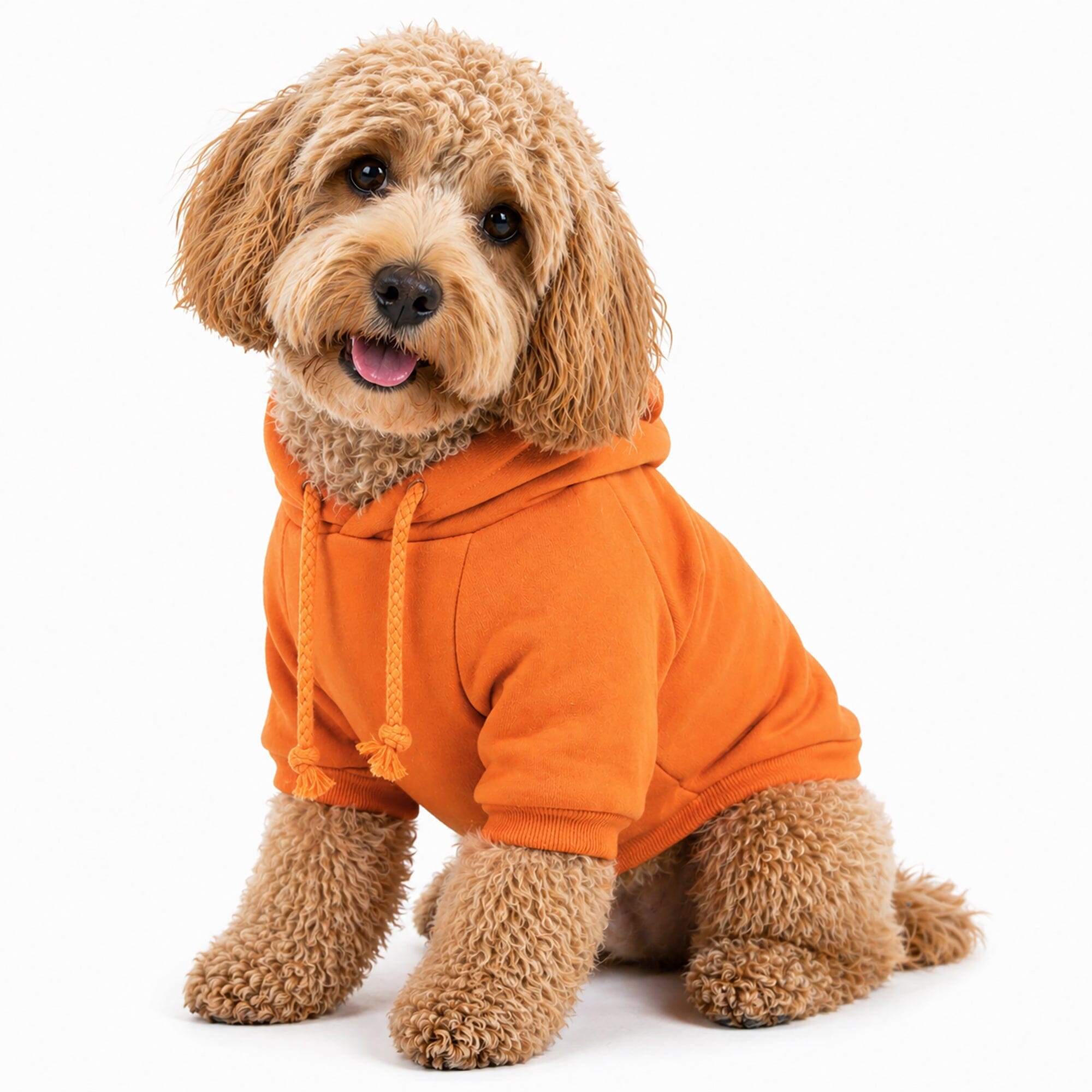Pet Life ® 'American Classic' Fashion Plush Cotton Hooded Dog Sweater Orange