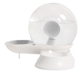 Pet Life ® 'Auto-Myst' Snail Shaped 2-in-1 Automated Gravity Pet Filtered Water Dispenser and Food Bowl Gray