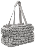 Pet Life ® 'Bubble Vogue' Ultra-Plush Fashion Designer Pet Carrier Gray