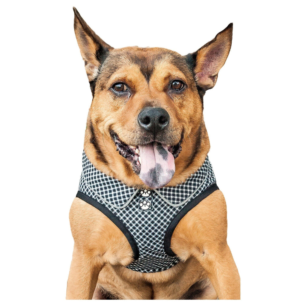 Pet Life ® 'Checkerwag' Checkered Mesh Reversed and Adjustable Fashion Dog Harness Medium