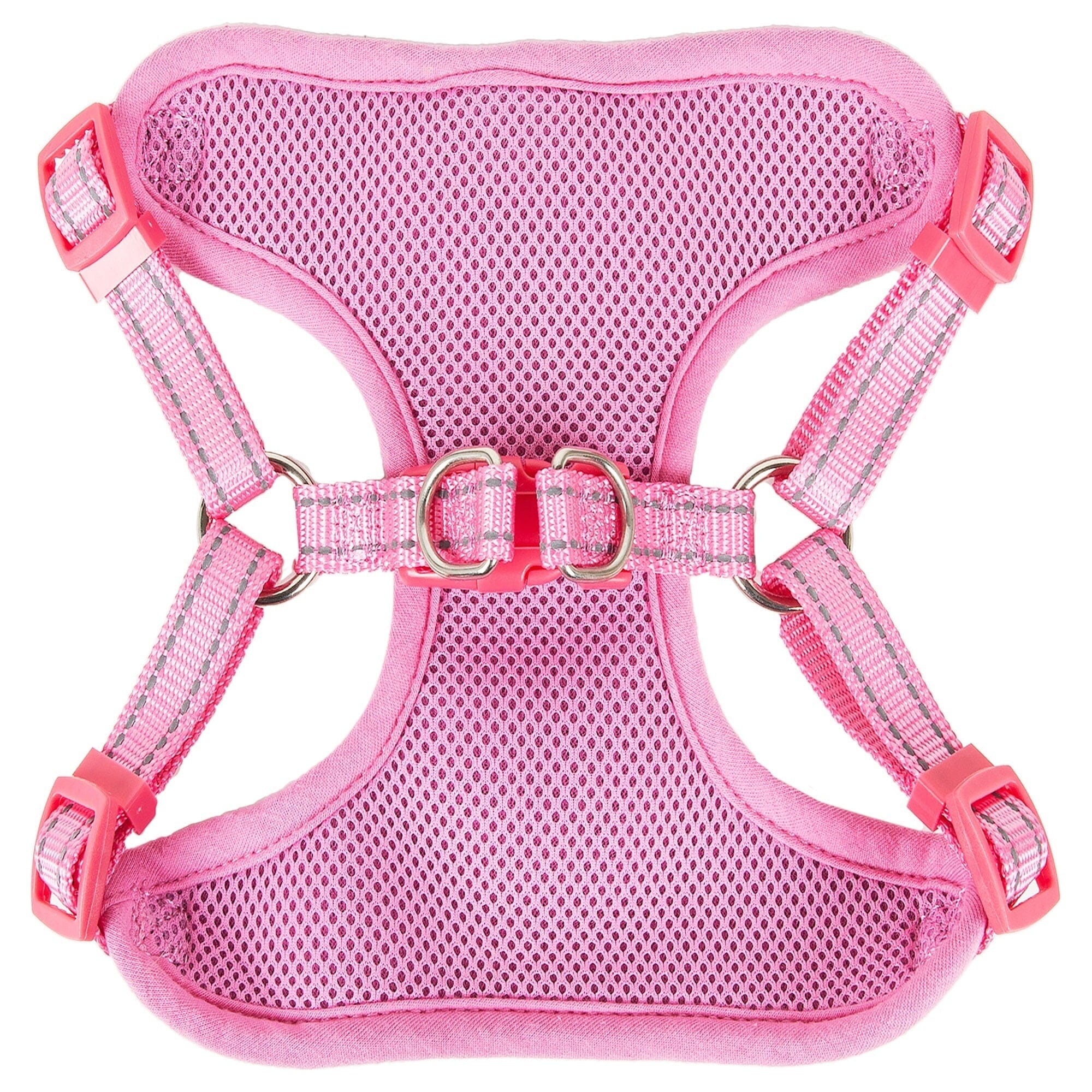Pet Life ® 'Chichi Shaggy' Mesh Reversed Adjustable Fashion Dog Harness W/ Shaggy Neck Tie