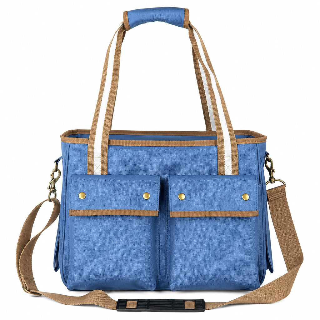 Pet Life ® Dual Snap Pocketed Fashion Designer Canvas Travel Pet Dog Carrier Default Title