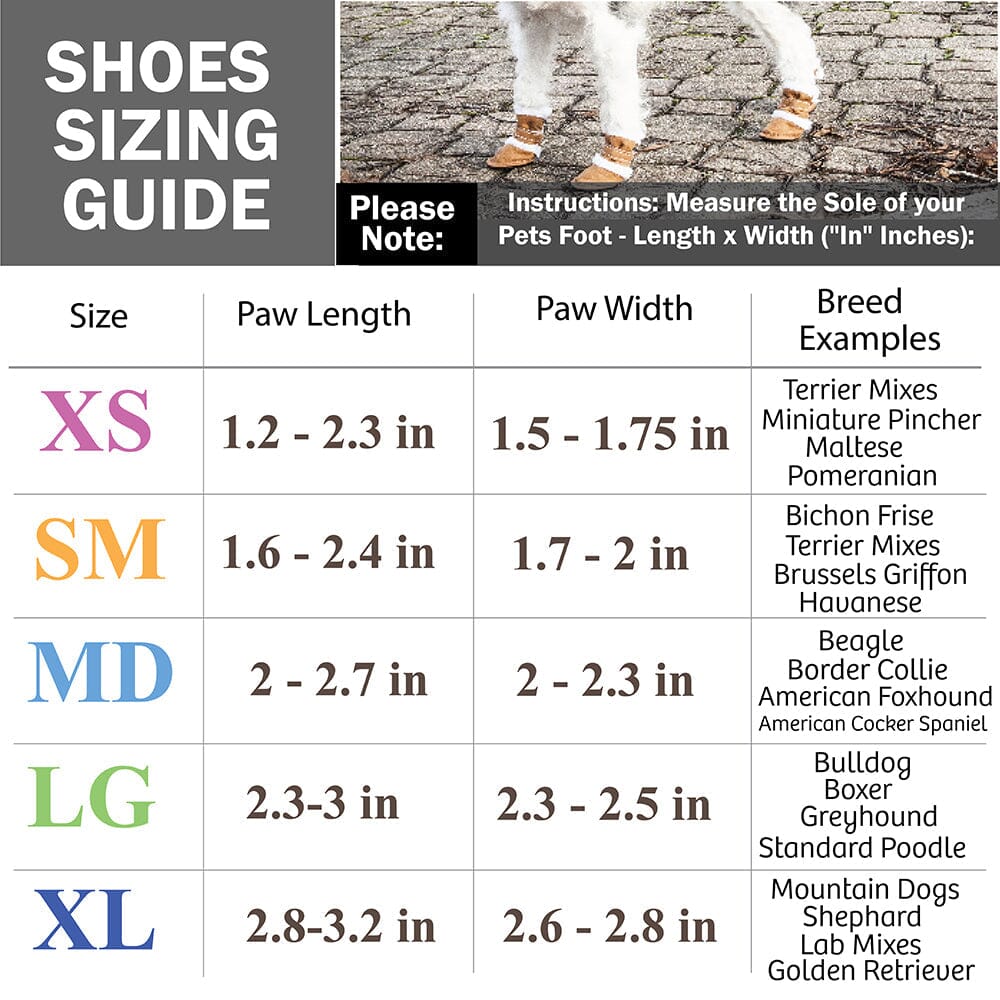 Pet Life ® 'Duggz' 3M Insulated Winter Fashion Dog Shoes Booties - Set of 4