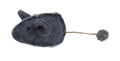 Pet Life ® 'Pompom Tailed' Durable Cat and Mouse Plush Cat Toy Black