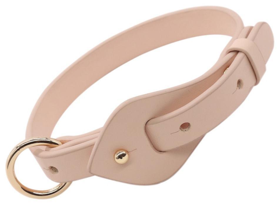Pet Life ® 'Ever-Craft' Boutique Series Adjustable Designer Leather Dog Collar Pink