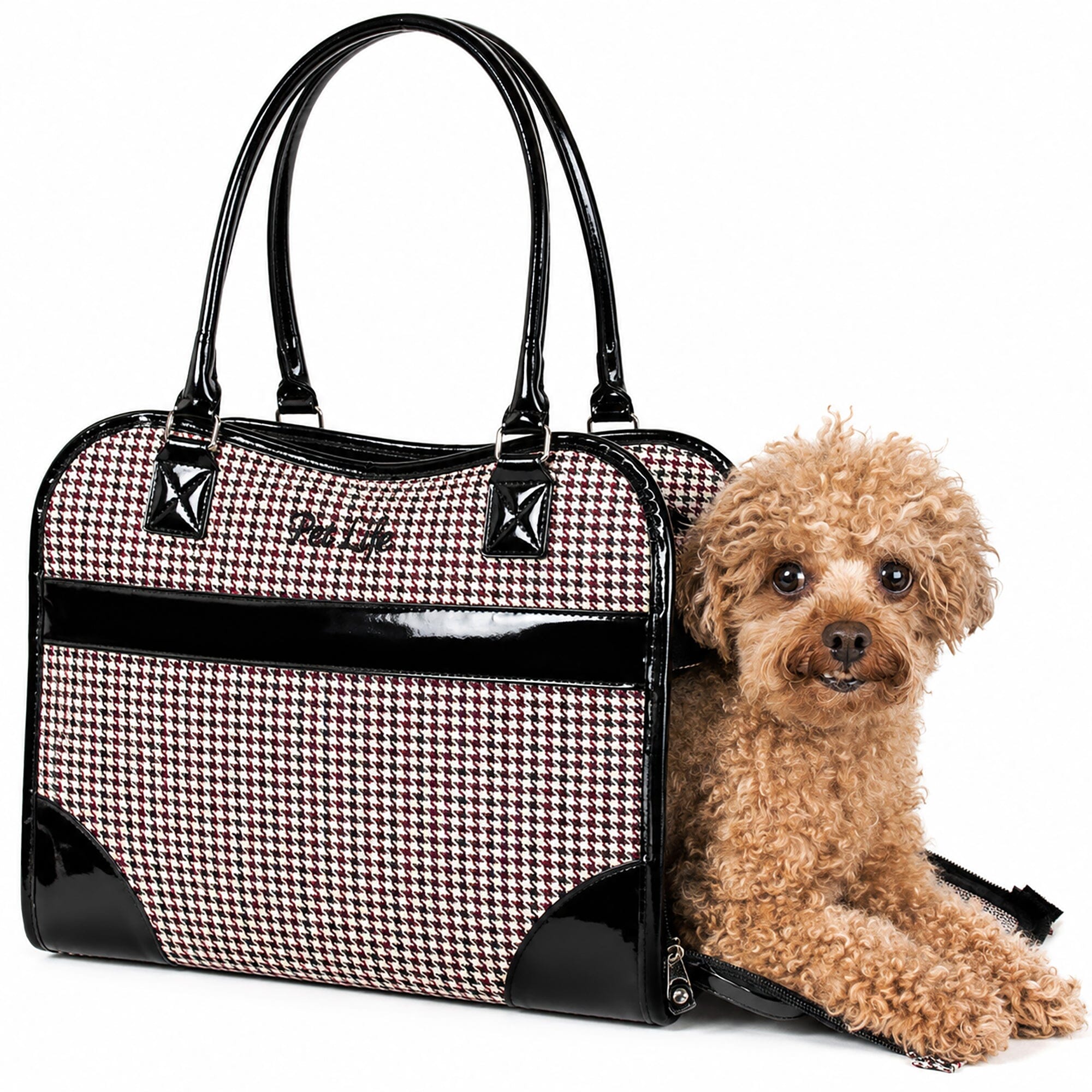 Pet Life ® Exquisite Airline Approved Designer Travel Pet Dog Handbag Carrier Multi-Color