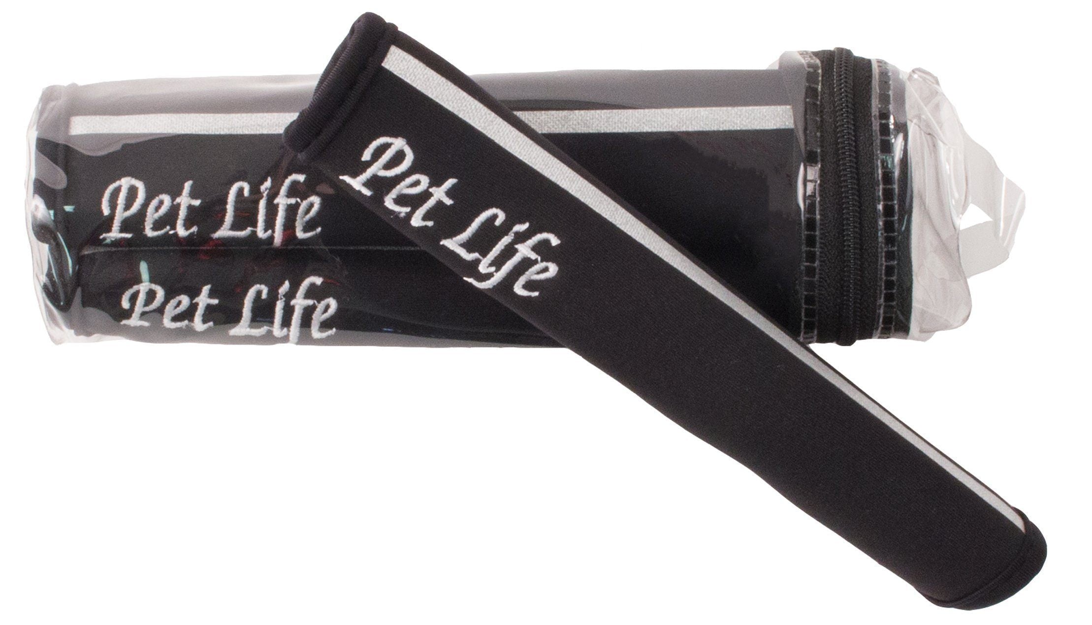 Pet Life ® 'Extreme-Neoprene' Joint Protective Safety Recovery and Reflective Pet Dog Sleeves - Set of 4 Black