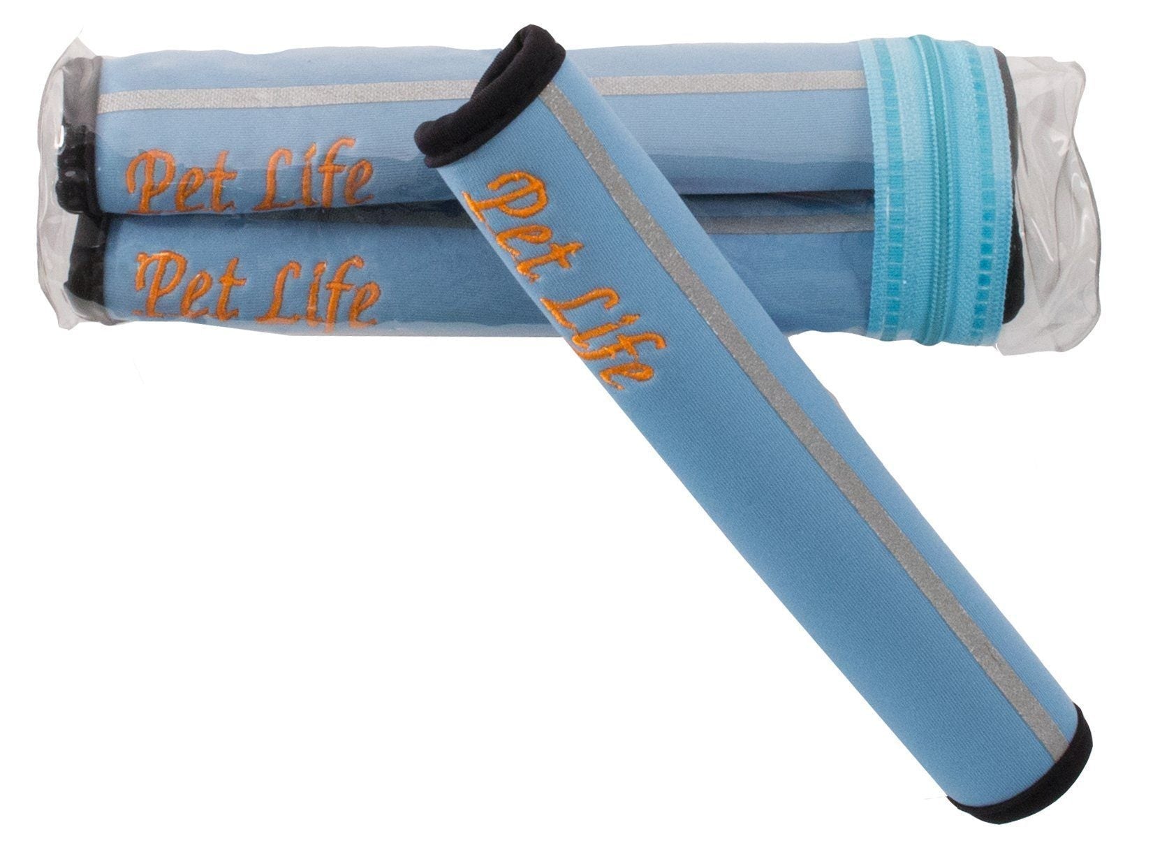 Pet Life ® 'Extreme-Neoprene' Joint Protective Safety Recovery and Reflective Pet Dog Sleeves - Set of 4 Sky Blue