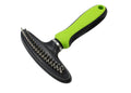Pet Life ® Flex Series Dual-Row Grooming Rake Pet Comb Green