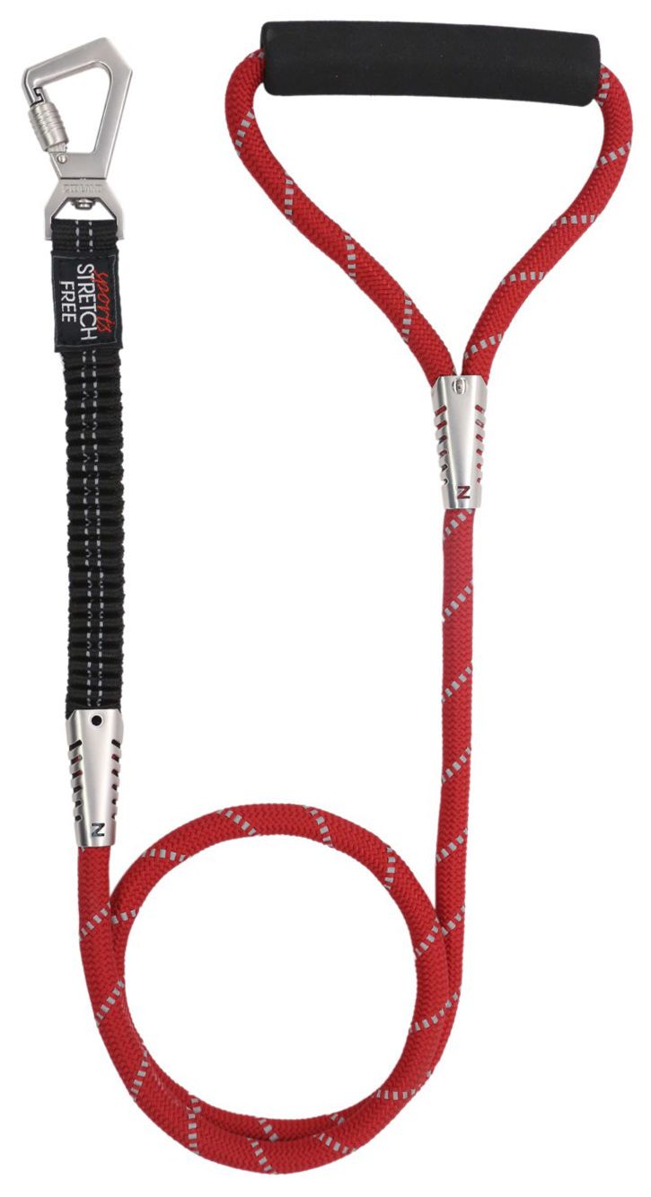 Pet Life ® 'Flexo-Tour' Shock Aborbing and 3M Reflective Dog Leash Red