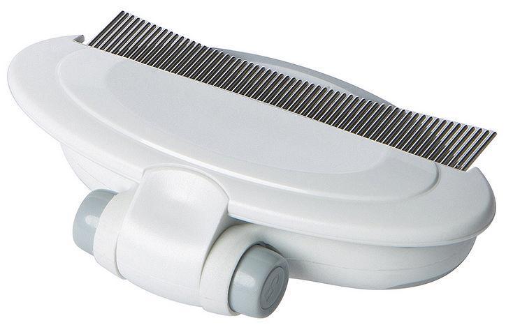 Pet Life ® 'Gyrater' Travel Swivel Curved Pet Grooming Pin Comb Default Title