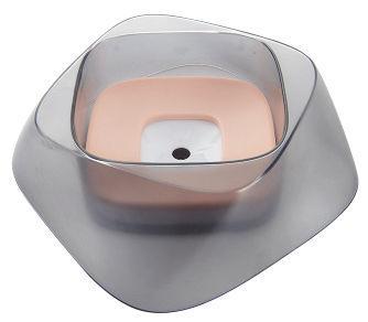 Pet Life ® 'Hydritate' Anti-Puddle Cat and Dog Drinking Water Bowl Pink