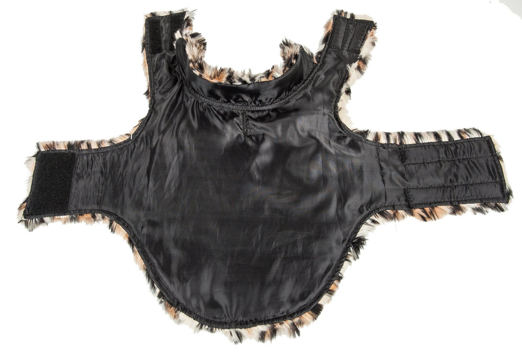 Pet Life ®  Luxe 'Poocheetah' Cheetah-Spotted Designer Mink Fur Dog Coat