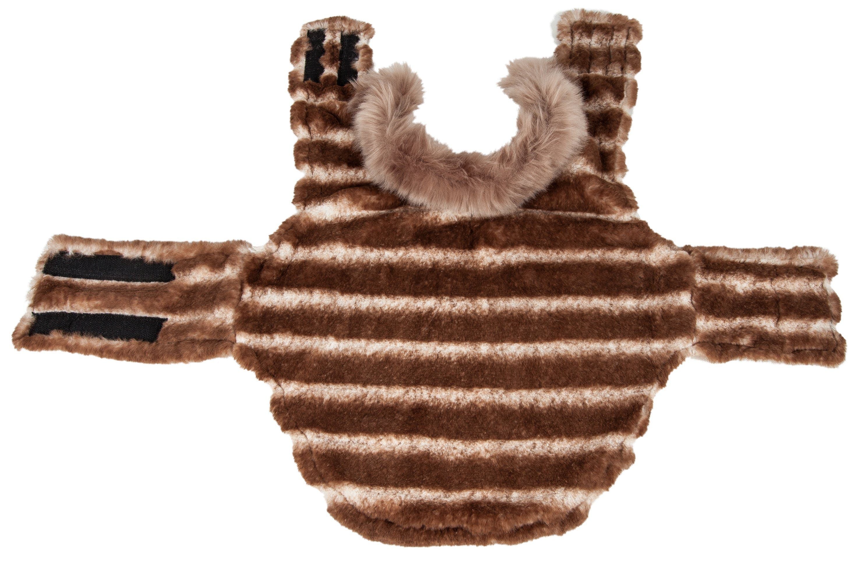 Pet Life ® Luxe 'Tira-Poochoo' Tiramisu Patterned Mink Fur Designer Dog Jacket