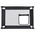 Pet Life ® 'Porta Gate' Anti-Drilling Nylon Mesh Collapsible Folding Travel Safety Pet Cat Dog Gate w/ Zippered Entrance Black