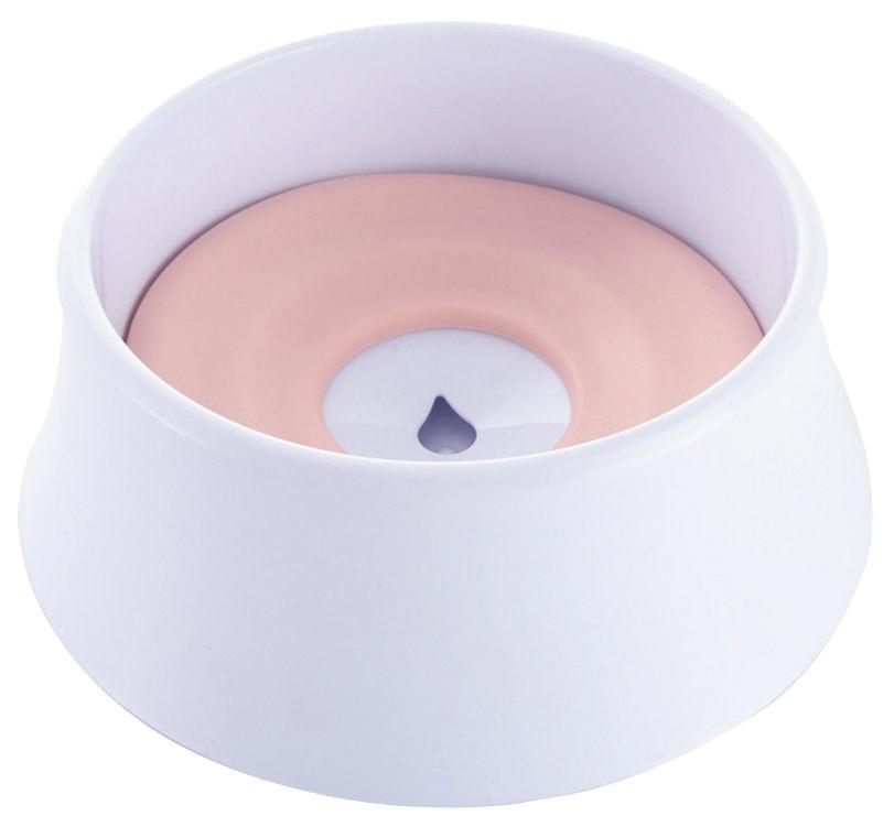 Pet Life ® 'Pud-Guard' Anti-Spill Floating Water and Food Bowl Pink