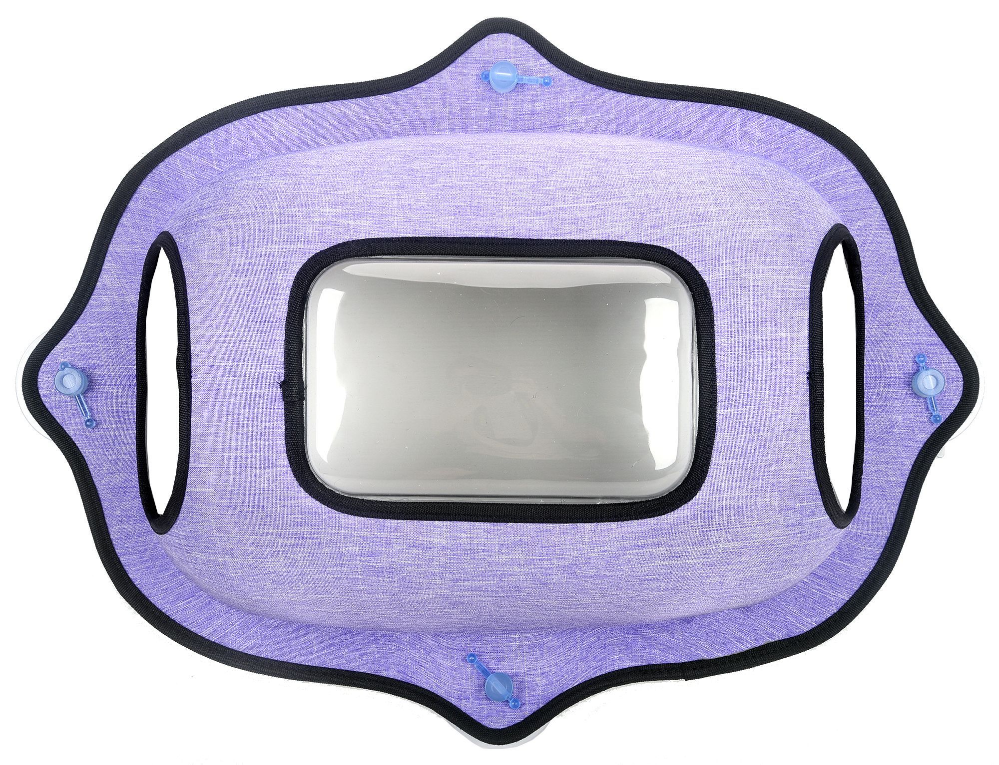 Pet Life ® 'Purr-view' See-through Suction Cup Kitty Cat Lounger and Bed Purple