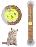 Pet Life ® 'Stick N' Claw' Sisal Rope and Toy Suction Cup Stick Shaped Cat Scratcher Default Title