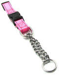 Pet Life ® 'Tutor-Sheild' Martingale Safety and Training Chain Dog Collar Pink