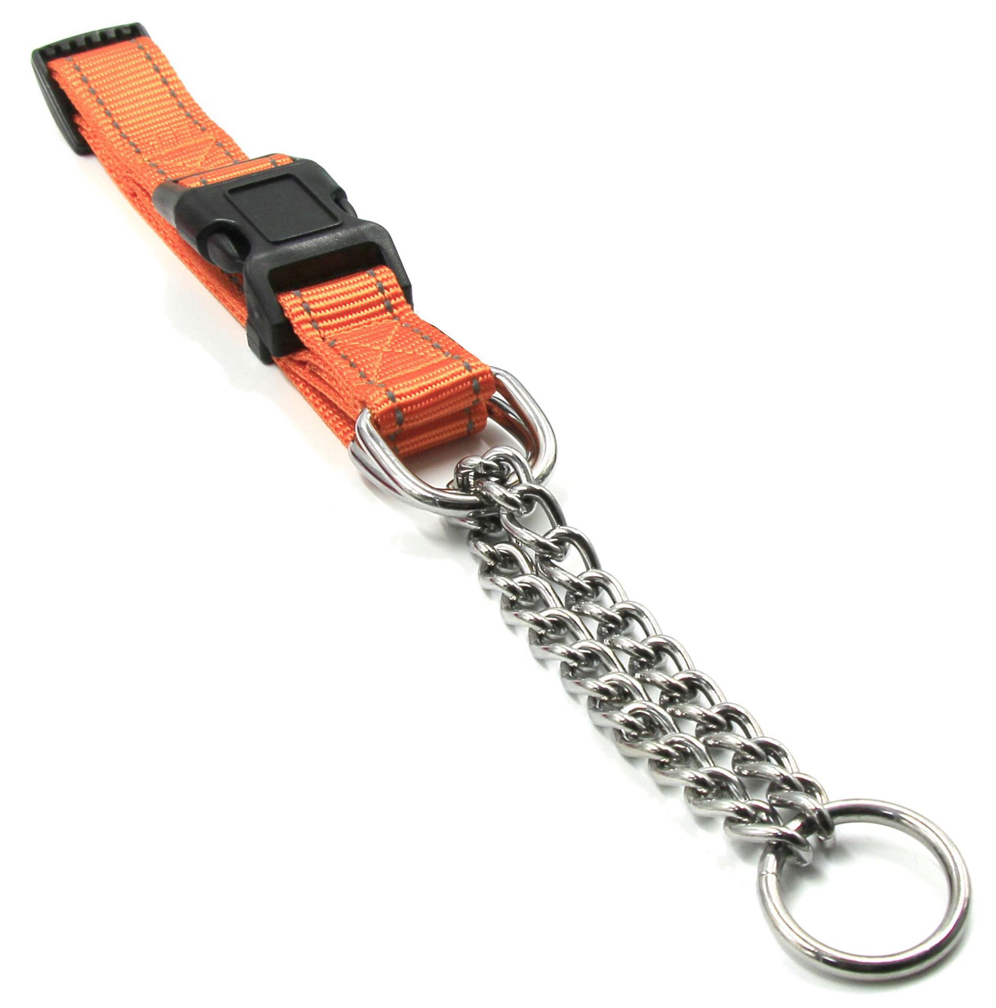 Pet Life ® 'Tutor-Sheild' Martingale Safety and Training Chain Dog Collar