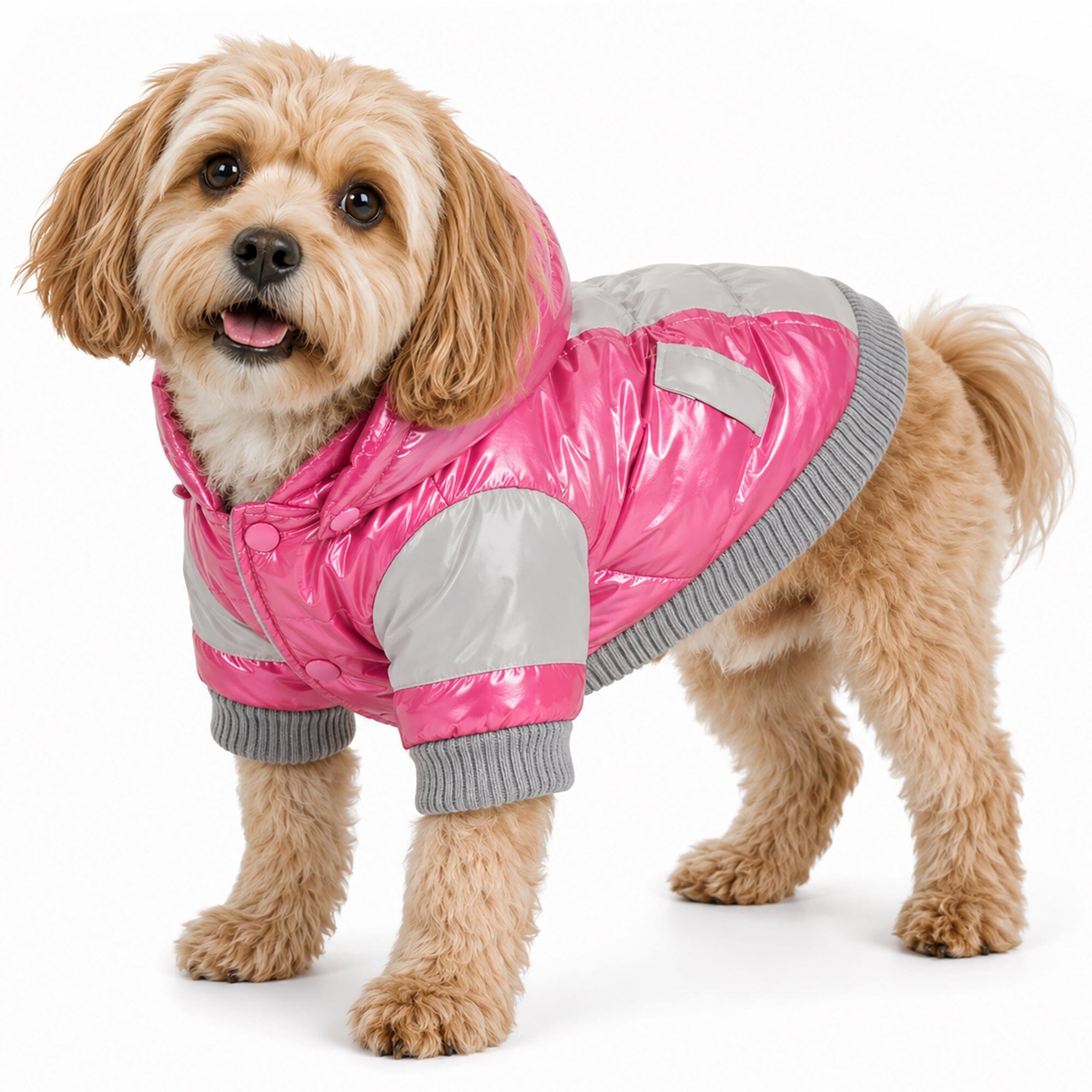 Pet Life ® 'Vintage Aspen' 3M Insulated Sporty Ski Dog Jacket w/ Removable Hood Pink
