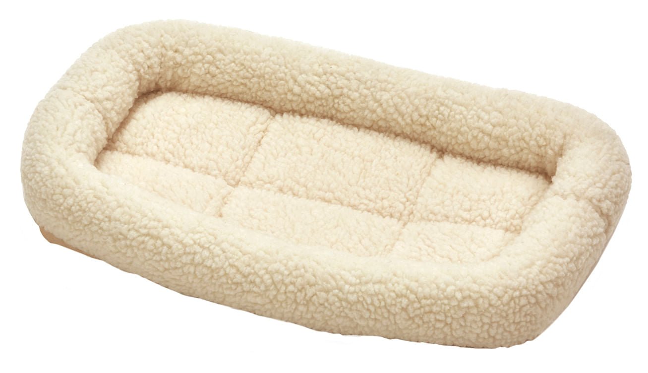 Pet Lodge Plush Fleece Pet Bed for Dogs & Cats Small (23") Cream