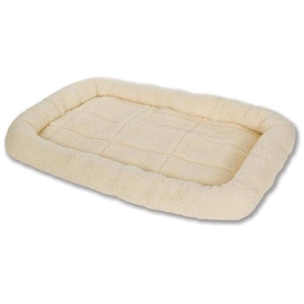 Pet Lodge Plush Fleece Pet Bed for Dogs & Cats Large (35") Cream