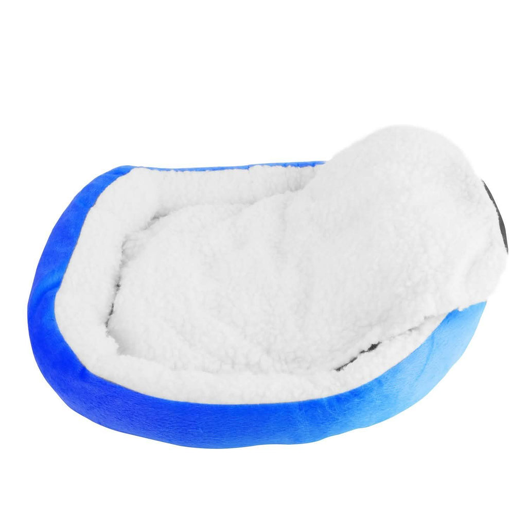 Pet Puppy Cat Soft Warm Fleece Bed Blue