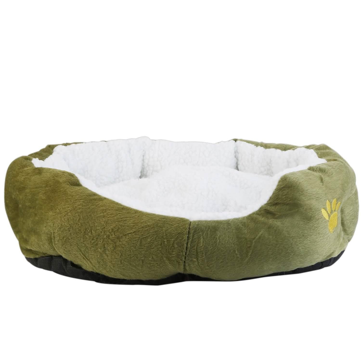 Pet Puppy Cat Soft Warm Fleece Bed Green
