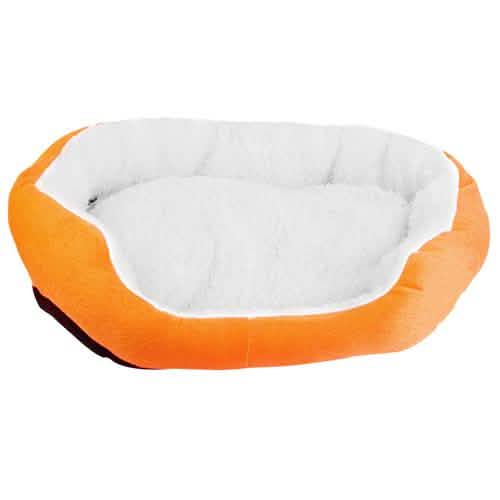 Pet Puppy Cat Soft Warm Fleece Bed Orange