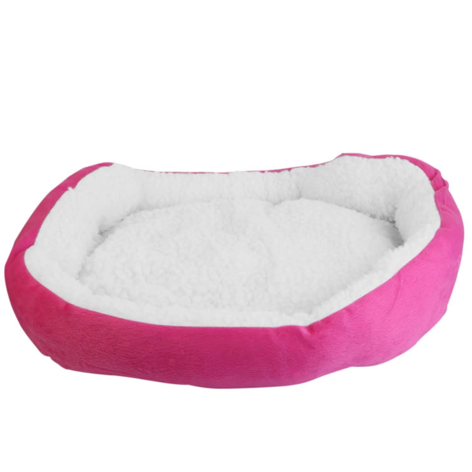 Pet Puppy Cat Soft Warm Fleece Bed Pink