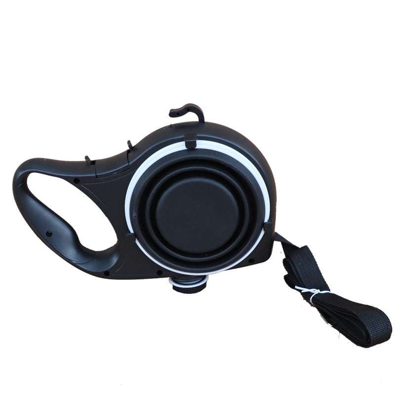 Pet Supplies With Water Bottle, Cup, Pet Rope Black
