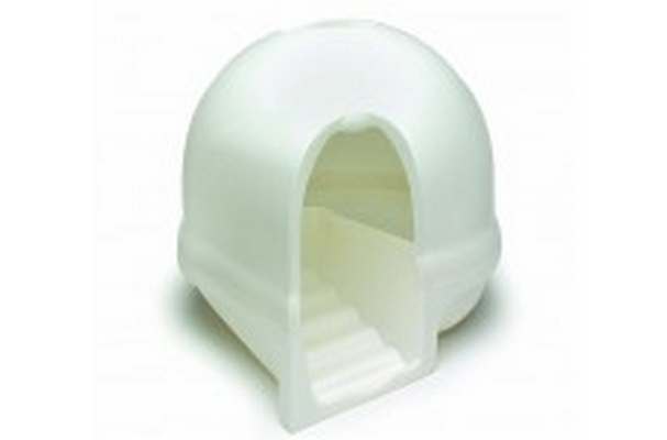 Dome Litter Pan for Cats Pearl Linen