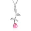 Pink Rose Ashes Necklace Pendant