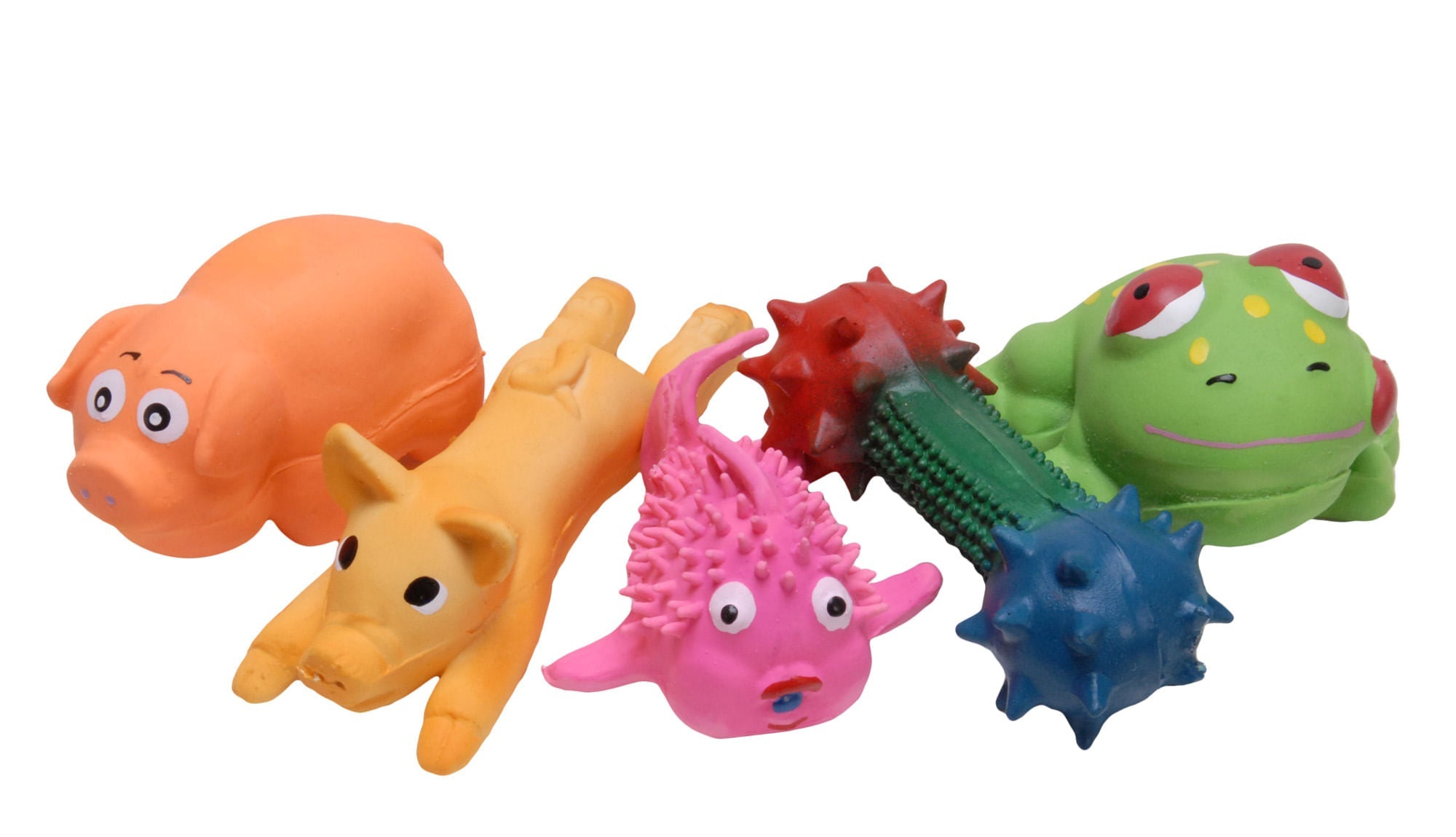 Jeffers Pip Squeaks Latex Dog Toys, Assorted, Each Assorted 1 ct