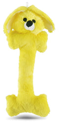 Jeffers Plush Bunny Bone Dog Toys with Squeakers Yellow 14" Each