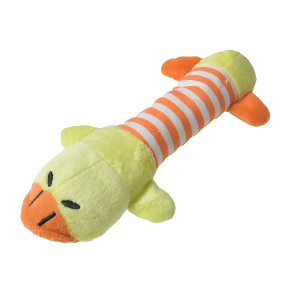 Plush Dog Chew Toy | Durable Soft Companion for Pets Yellow