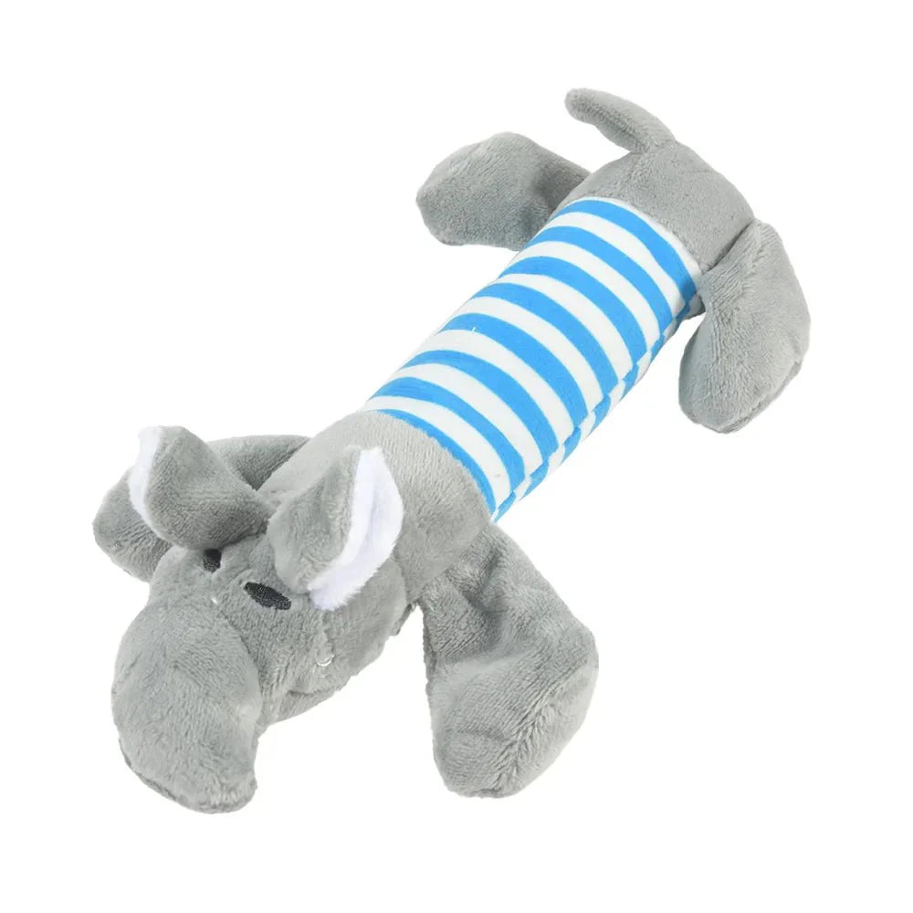 Plush Dog Chew Toy | Durable Soft Companion for Pets Grey