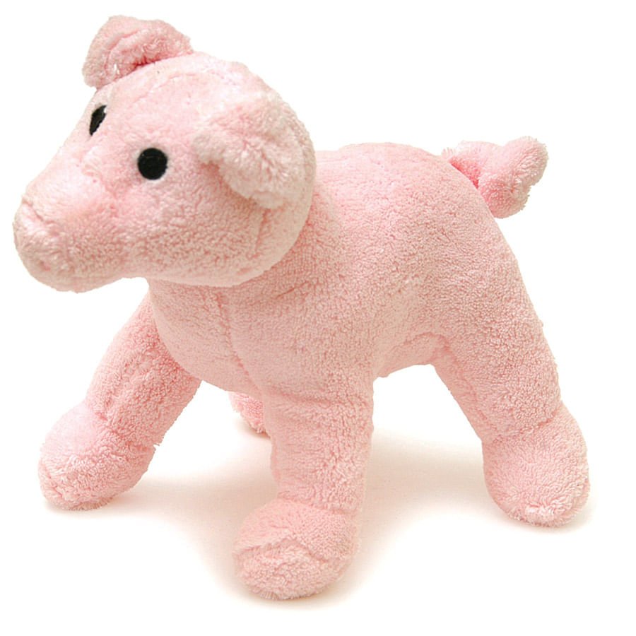 Jeffers Animal Cuddlers Plush Squeaky Dog Toys Pink Pig 1 ct