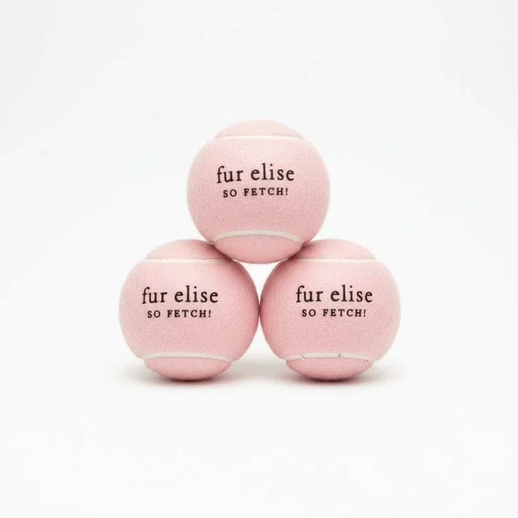 Fur Elise So Fetch! Tennis Ball Pack of 3 - Blush