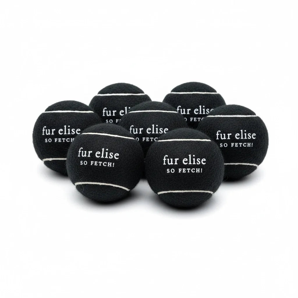Fur Elise So Fetch! Tennis Ball Pack of 7 - Noire