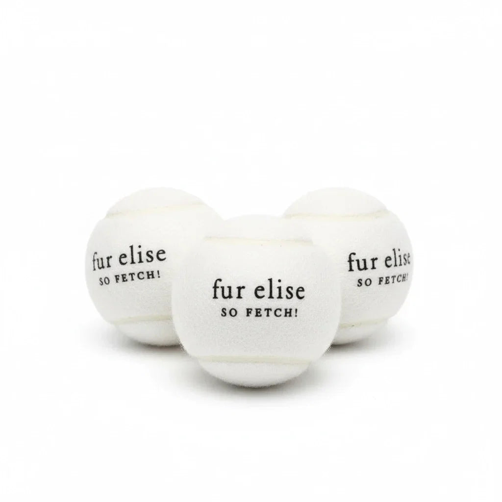 Fur Elise So Fetch! Tennis Ball Pack of 3 - Ivory