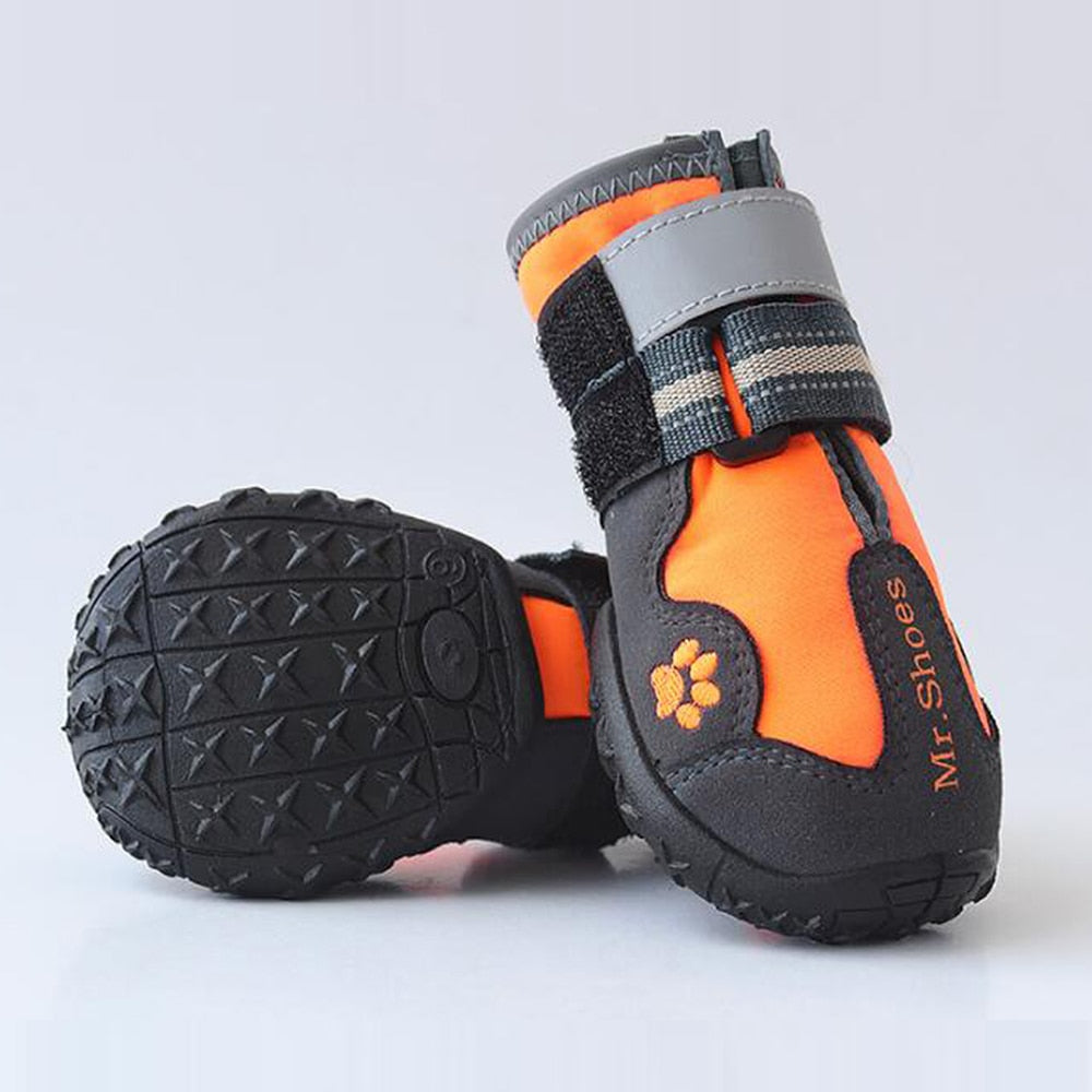 Waterproof Shoes/Boots for Medium Large Dogs Orange