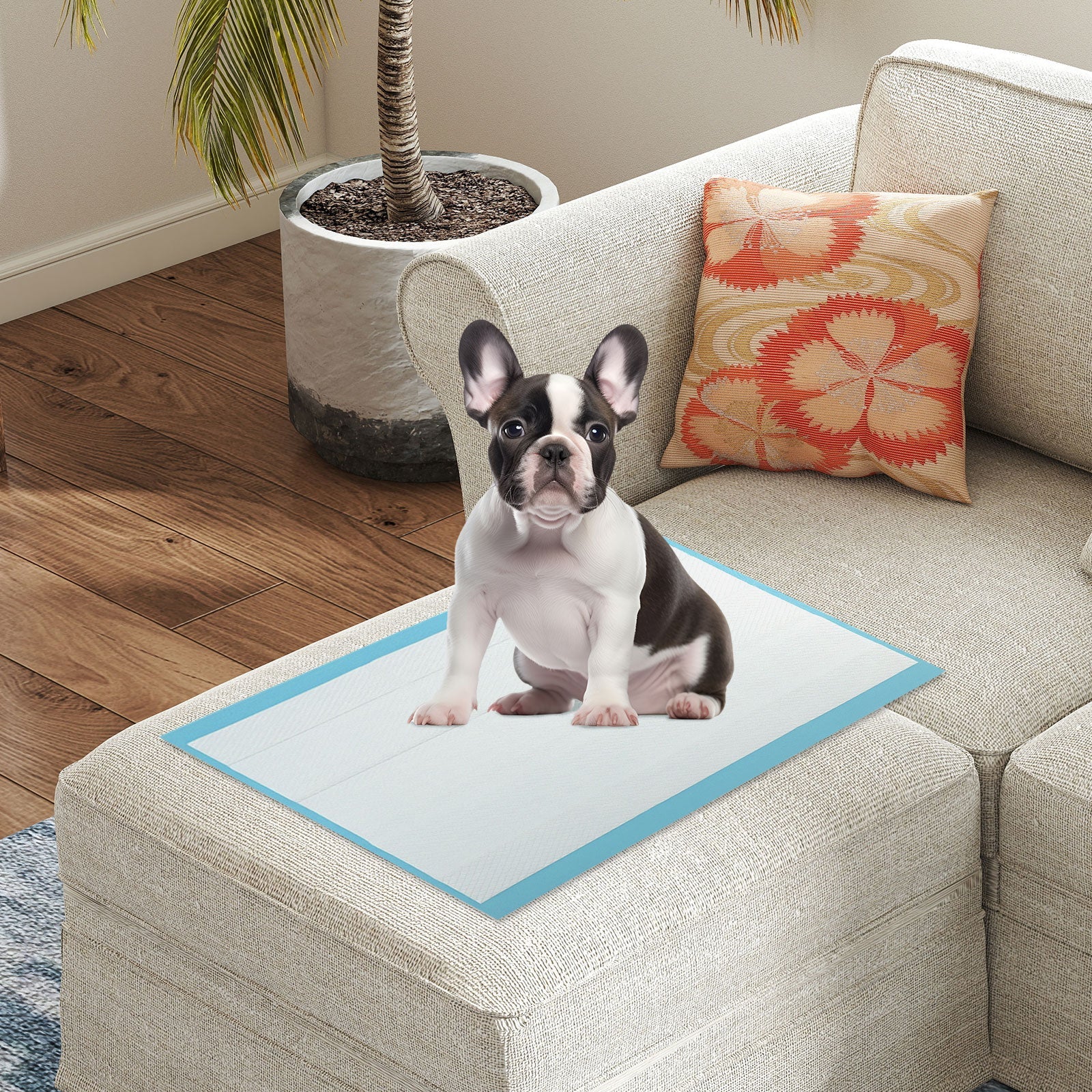 Dog and Puppy Pee Pads 24" x 17" (300 Counts) for Potty Training-Blue