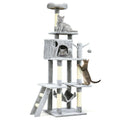 66 Inch Cat Tree Condo Kitten Multi-Level Activity Center-Gray Default Title