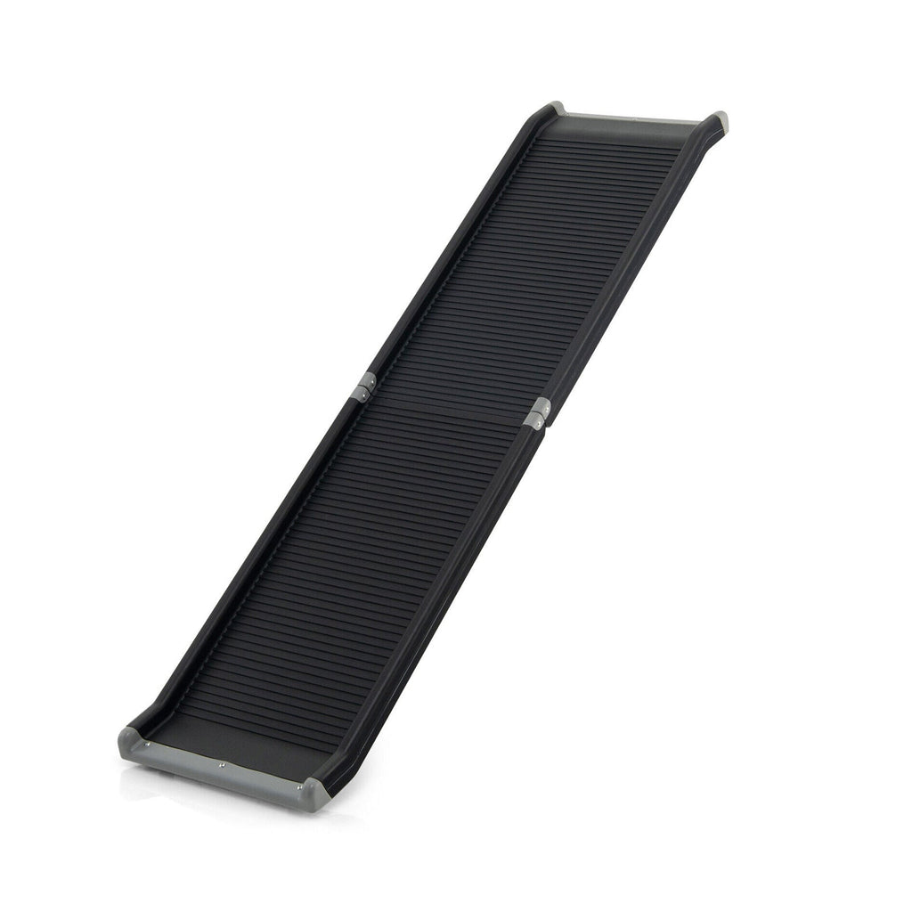 63 Feet Upgrade Folding Pet Ramp Portable Dog Ramp with Steel Frame Default Title