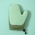 Silicone Massage Gloves and Pet Hair Removal Brushes green