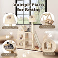 Multi-Level Cat Tree with Sisal Scratching Post-Beige Default Title